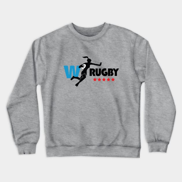 Womens Rugby - Dark Text Crewneck Sweatshirt by atomguy